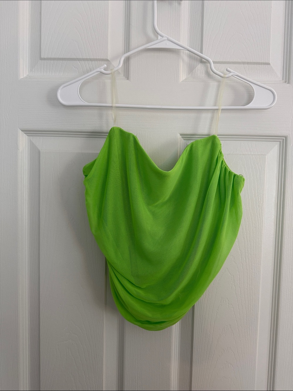 Bright Lime Green Strapless Corset Top